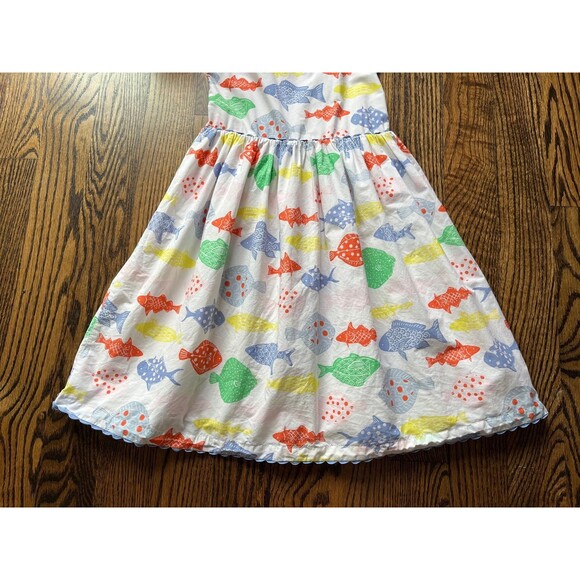 Mini Boden Smocking Fish Print Dress (9-10Y) - Picture 3 of 8